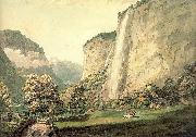 Pars, William The Valley of Lauterbrunnen and the Staubbach oil painting on canvas